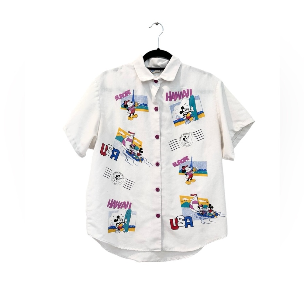 Vintage Mickey Mouse Button Down 1980 Orlando Magic - Size M